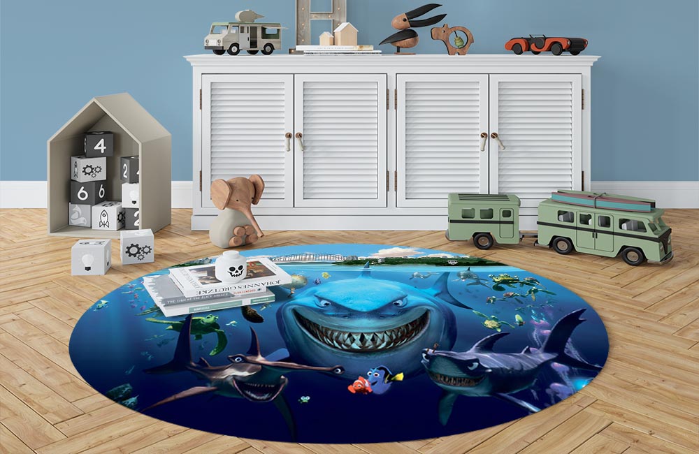 3D Ковер «Подводная братва»  Овальный 3