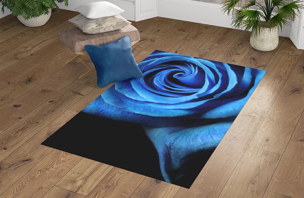 3D Ковер «Синяя роза» Прямоугольный 4