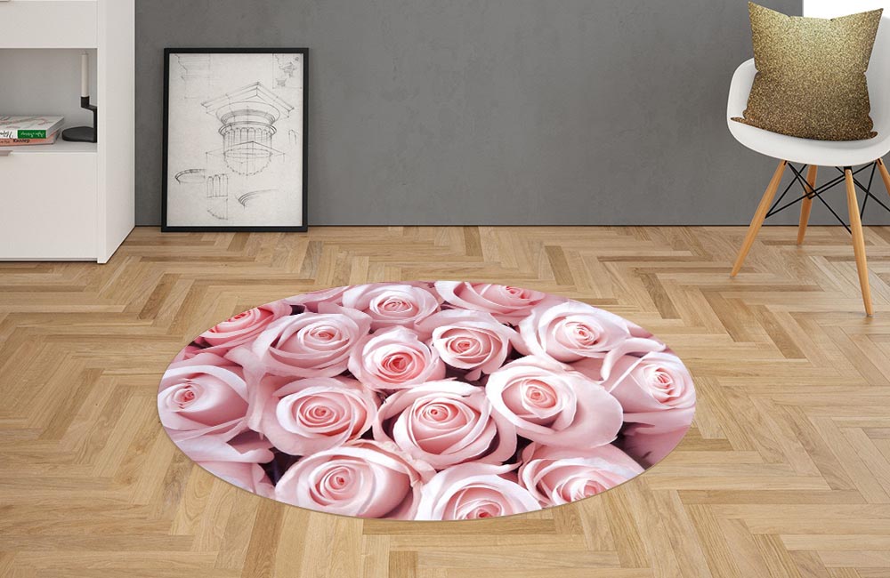 3D Ковер «Благоухающий букет нежных роз» Овальный 2