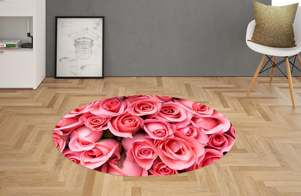3D Ковер «Обилие роз» Овальный 2