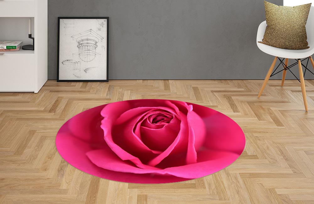 3D Ковер «Розовая роза» Овальный 2