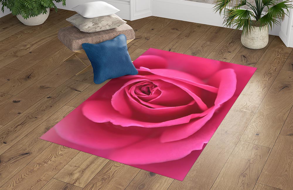 3D Ковер «Розовая роза» Прямоугольный 4