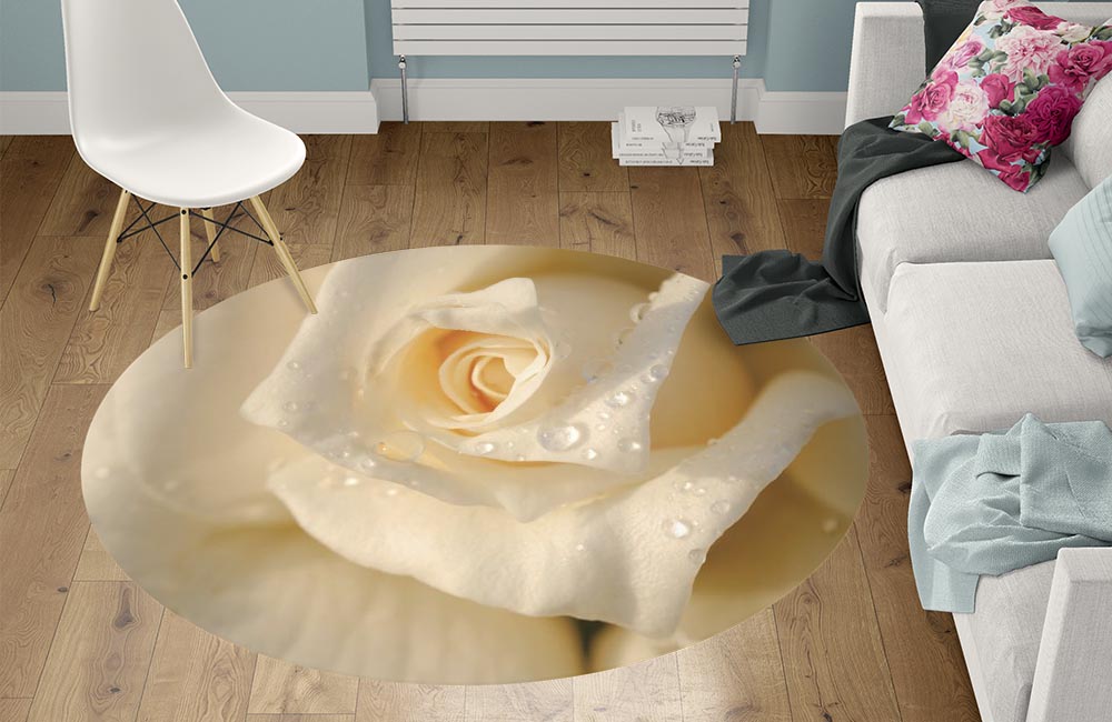 3D Ковер «Утренняя роза» Круглый 1