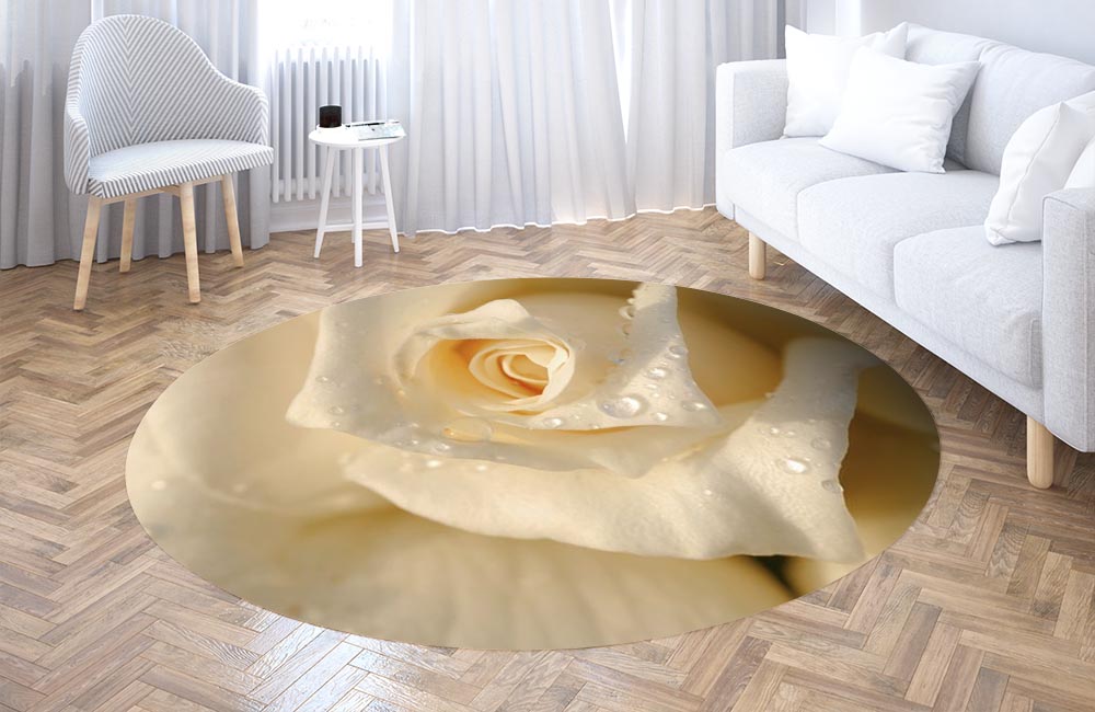 3D Ковер «Утренняя роза» Круглый 3