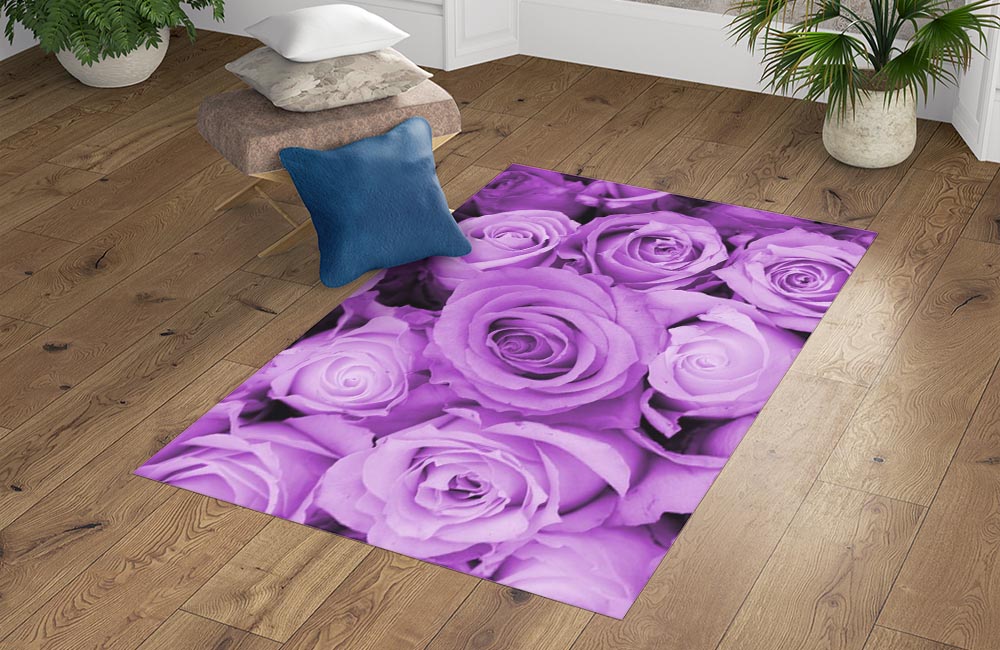 3D Ковер «Лиловые розы» Прямоугольный 4