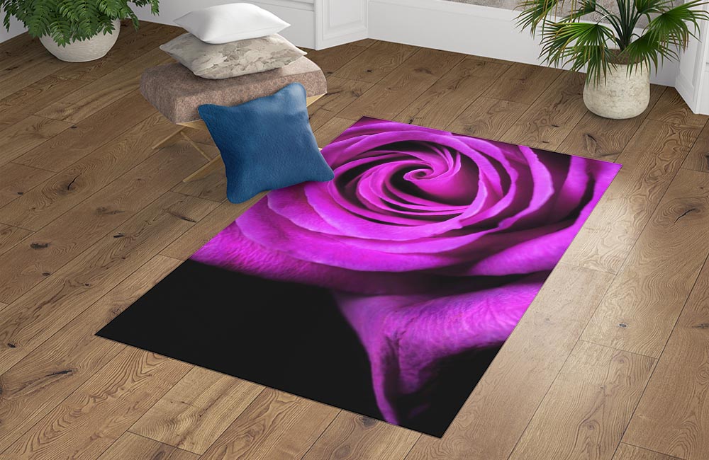 3D Ковер «Роза в сливовых тонах» Прямоугольный 4