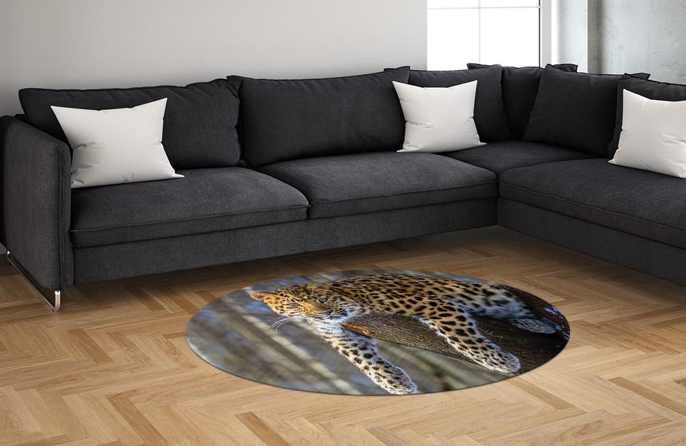 3D Ковер «Амурский леопард» Овальный 1