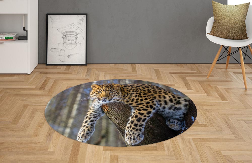3D Ковер «Амурский леопард» Овальный 2