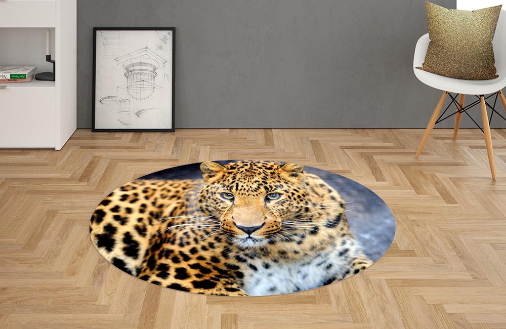 3D Ковер «Красивый леопард» Овальный 2