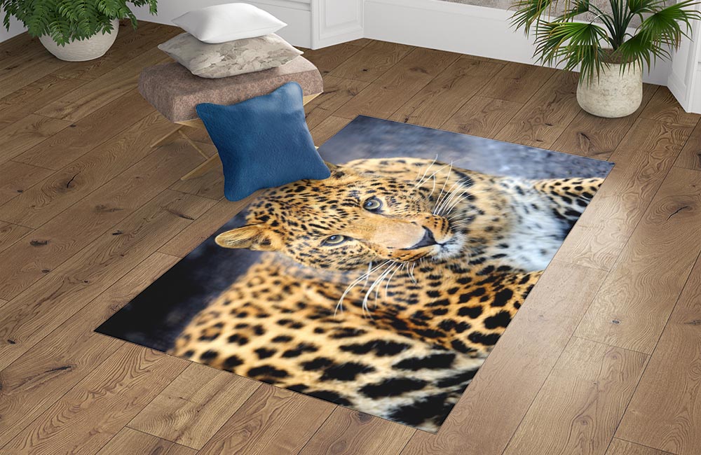 3D Ковер «Красивый леопард» Прямоугольный 4