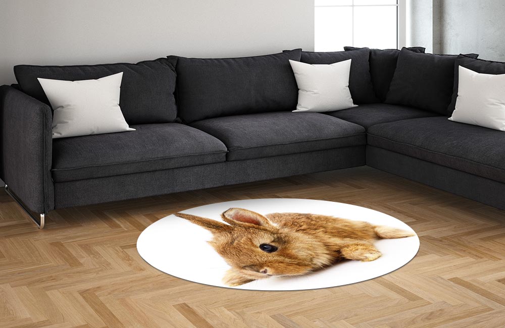 3D Ковер «Милый кролик» Овальный 1