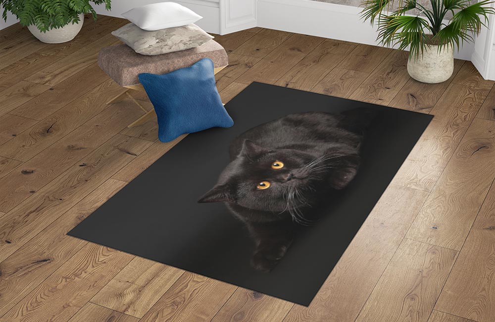 3D Ковер «Чёрный кот» Прямоугольный 4