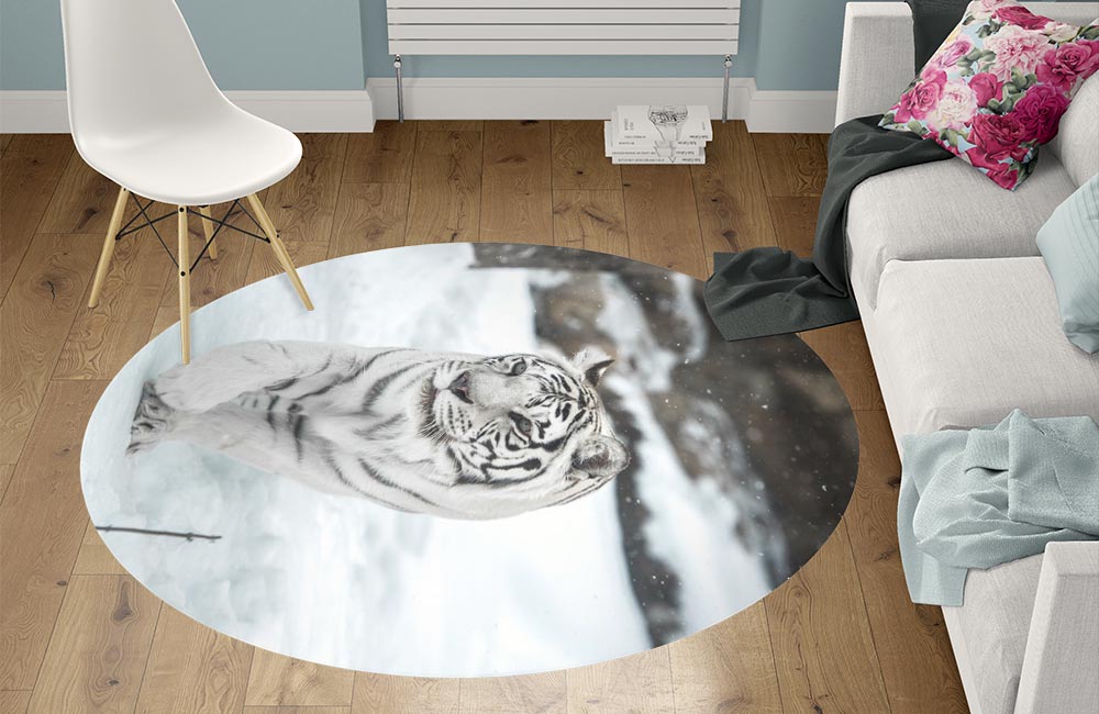 3D Ковер «Таежный тигр» Круглый 1