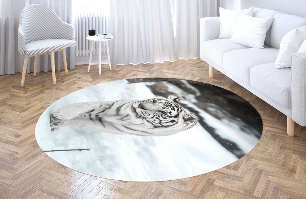 3D Ковер «Таежный тигр» Круглый 3