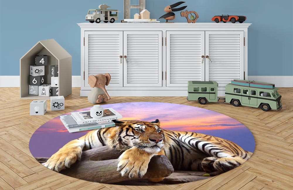 3D Ковер «Бенгальский тигр» Овальный 3