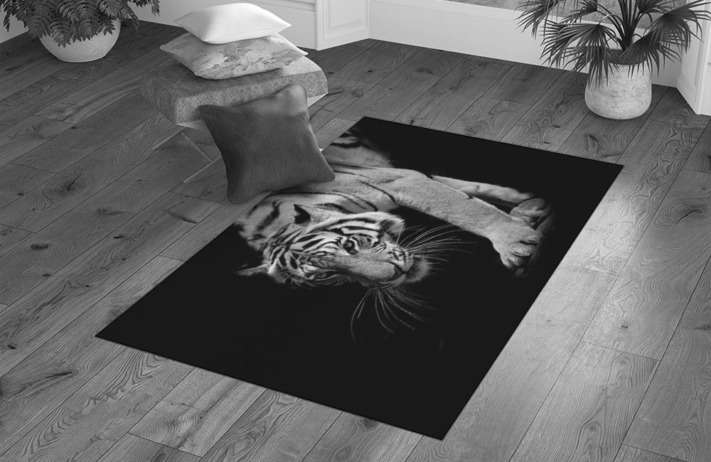 3D Ковер «Крадущийся тигр» Прямоугольный 4