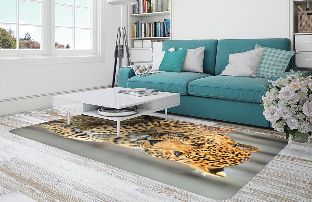 3D Ковер «Спокойный леопард» Прямоугольный 1