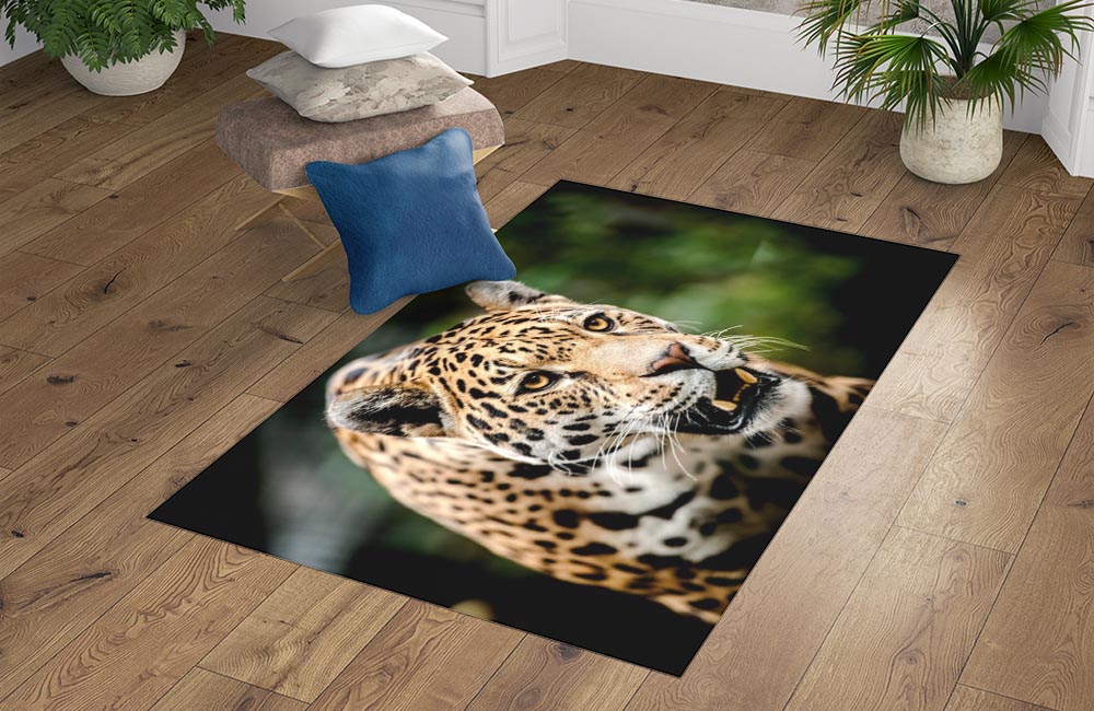 3D Ковер «Оскал леопарда» Прямоугольный 4
