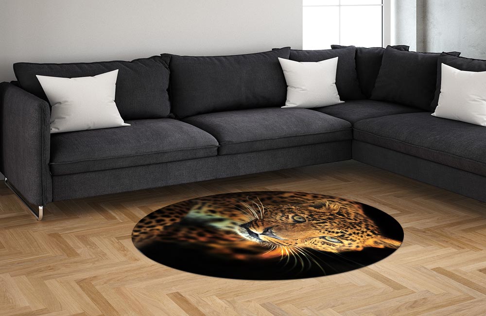 3D Ковер «Взгляд леопарда» Овальный 1
